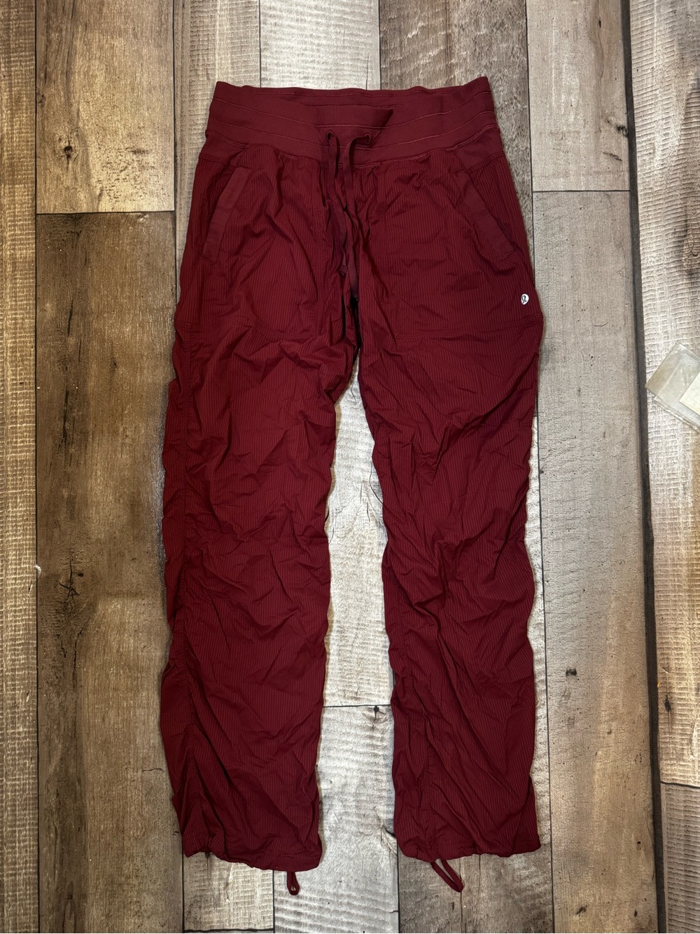 lululemon athletica Women's Burgundy Drawstring Track Pants